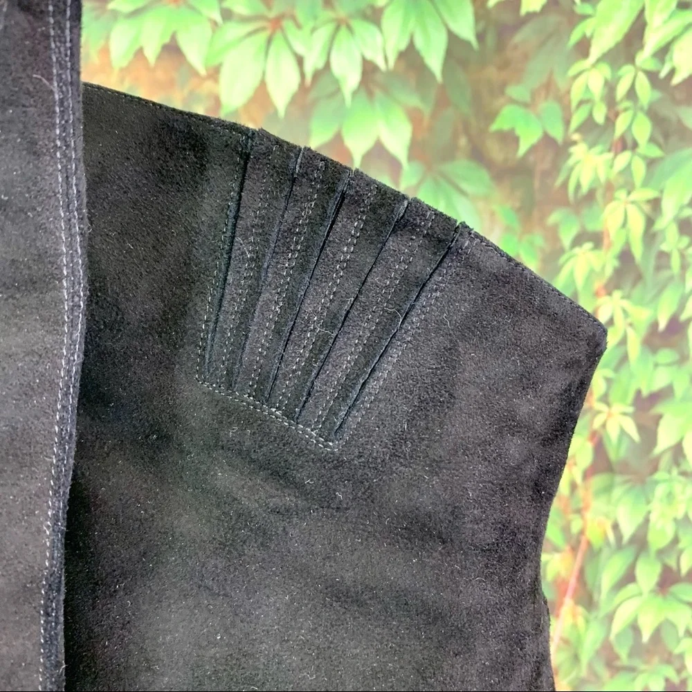 VINCE. Quiet Luxury Minimalist Blythe Black Suede Over the Knee Boots, 6M